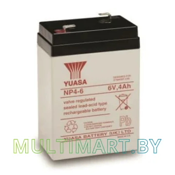 Аккумулятор для ИБП Yuasa NP4-6 (6В/4 А·ч)